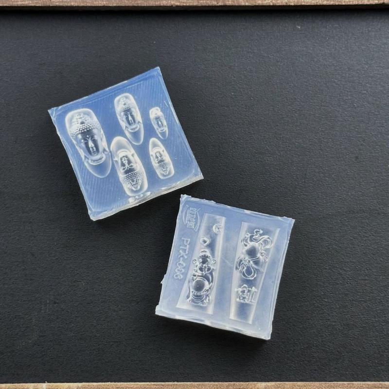 3D Acrylic Mold of Buddha Head, Nail Art Decor for DIY Manicure and God of Wealth Charm