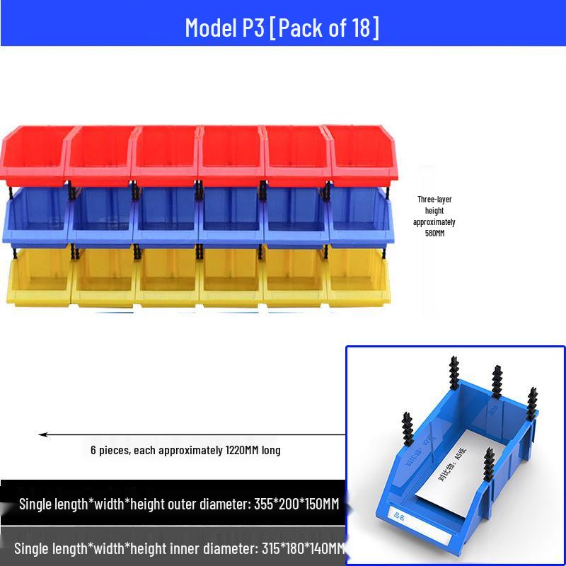 Plastic Component Storage Box with Adjustable Sections