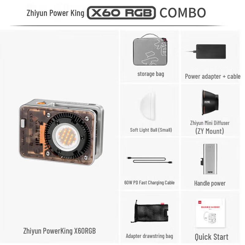 ZHIYUN X60 RGB 60W LED Video Light
