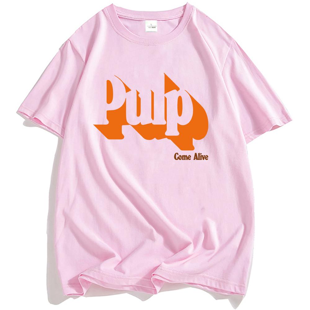 Oživte se Pulp Tričko Bavlna Léto Krátký Rukáv Trička pro Muže Streetwear Hip Hop Unisex Trička Bavlna Volné Pánské Tričko
