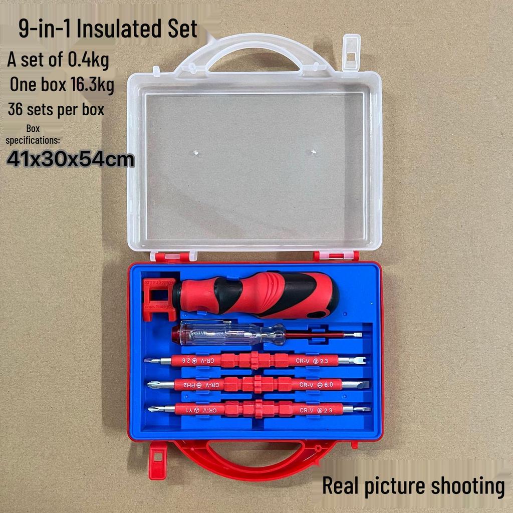 Insulated Electrician's Screwdriver Set: Flathead, Phillips, Torx Dual-Use