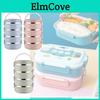 Edelstahl Bento Box mit mehrschichtigem Design für Erwachsene, für den Heim- und Außenbereich