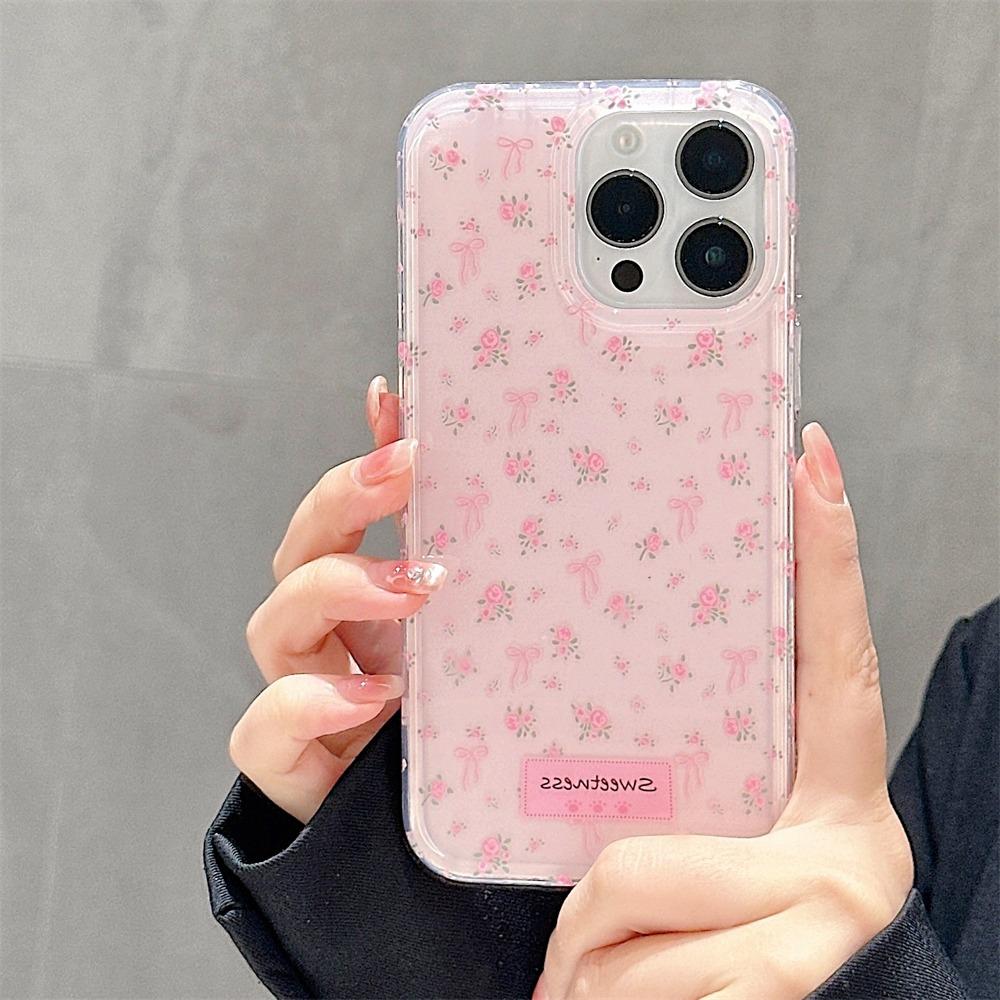 IMD-Telefonhülle für iPhone 11 13 16 Pro Max Hülle iPhone 13 14 15 Pro Max 12 13 Pro Max 13 Pro 14 Pro Cartoon Niedliche Blume Tier Stoßfest Verschleißfest