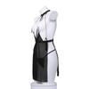 Erotic lingerie sexy mesh see-through uniform temptation leaking breasts passion stripless SM battle robe girl on the bed