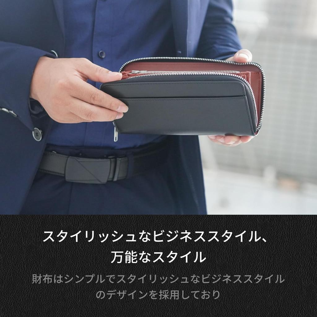 Interestring Long Tochigi Genuine Leather Large YKK Crafted by a Top Wallet Coin Business Cowhide Day Gift Men's Wallet, Leather, Wallet, Capacity,