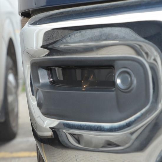Front Fog Light Cover Trim Fog Lamp Bezels For Dodge RAM 1500 2018+ Smoked Black