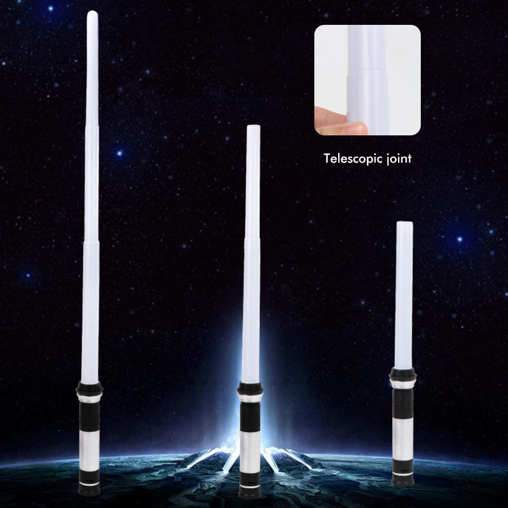 2Pcs 2 In 1 7 Colors Changing Light Up Sword Expandable Light Sword with Sound Cosplay Toy Kids