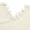 European & American Style Ribbed Slim-Fit Backless V-Neck Bow Short-Sleeved Summer Knit T-Shirt for Women