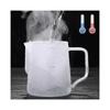(As show, One size) 500ml Hand-made Glass Coffee Pot, High-temperature Flower Cup PXCL