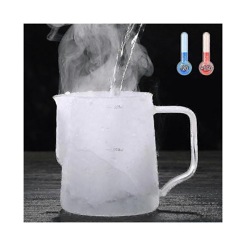 (As show, One size) 500ml Hand-made Glass Coffee Pot, High-temperature Flower Cup PXCL