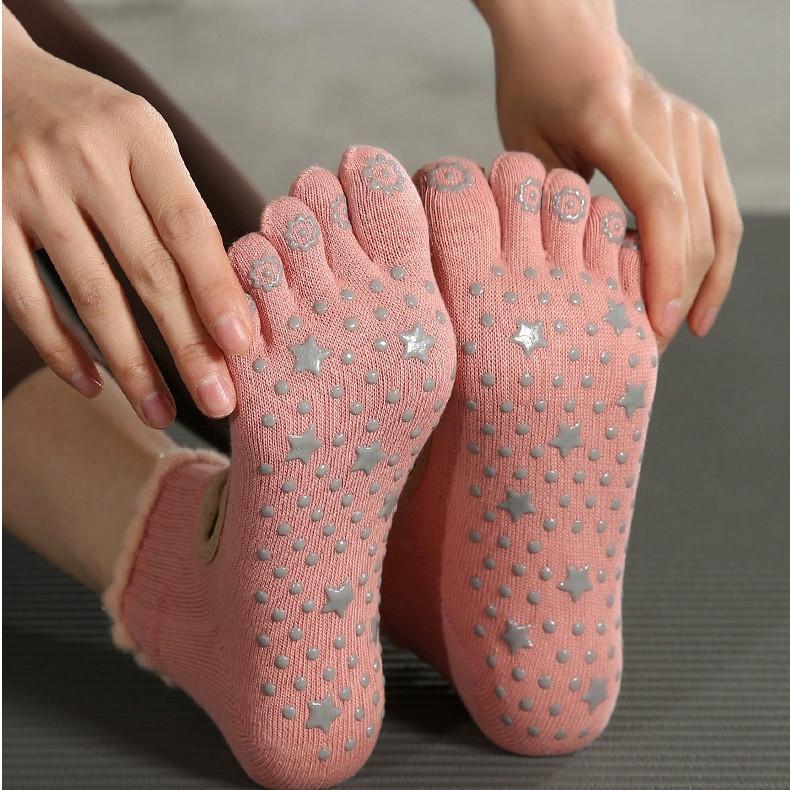 Yogastrumpor Halkfria Professionella Dam Sommar Tunna Tådelade Femtåstrumpor Kort Skaft Pilates Andningsbara Aerobics Sportsstrumpor