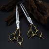 Half Body Gold 6.5 Inch Nimpson Sword Shaped Hairdressing Scissors Hair Scissors Tooth Scissors Thin Scissors Bearing Screws