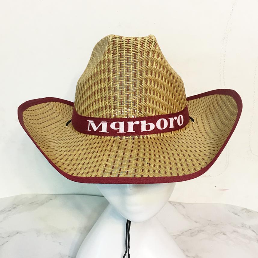Straw Hat Sun Hat Summer Men S Hat Sun Protection Seaside Outdoor Cowboy Fishing Hat Beach Hat M(56-58cm)