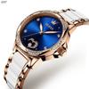 Mechanische Uhr Roségold Edelstahl Keramikarmband Kleideruhr Modische Automatikuhr für DamenGTshop6631, Koreanische beliebte Uhren
