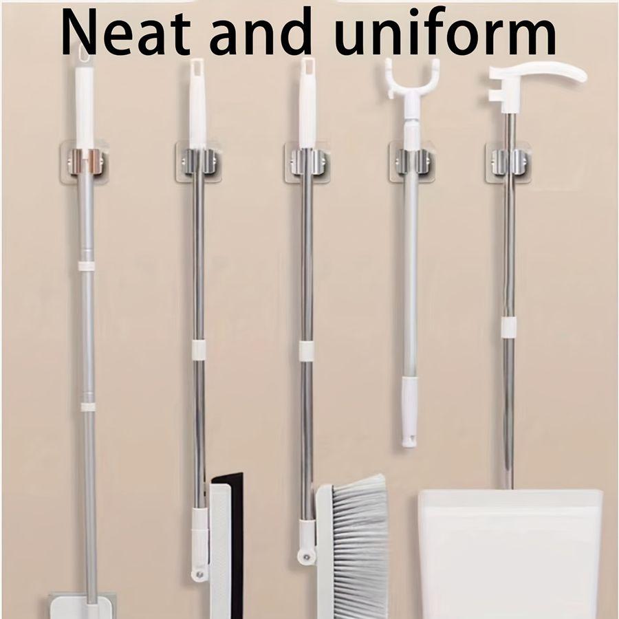 1/3Pcs Mop Clip Wall Mounted Storage Mop Organizer Holder Hanger Storage Rack Seamless Mop Clip Hook Household Mounted Hanging Racks