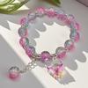 2026 Iridescent Butterfly Bracelet - Colorful 10mm Beads, Color-block Design, Cross-border Gift