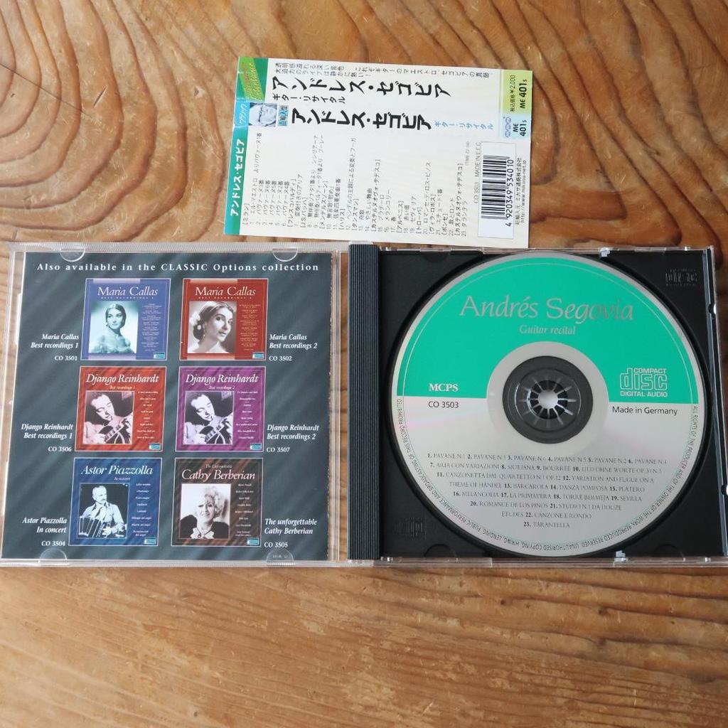 [USED] Andres Segovia Guitar Recital (Milan, Bach, Albéniz, Tedesco)