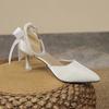 Baotou Pearl Sandals 2025 Thin Fairy Style Pointed Head Stiletto High Heels with Female Summer New French Style