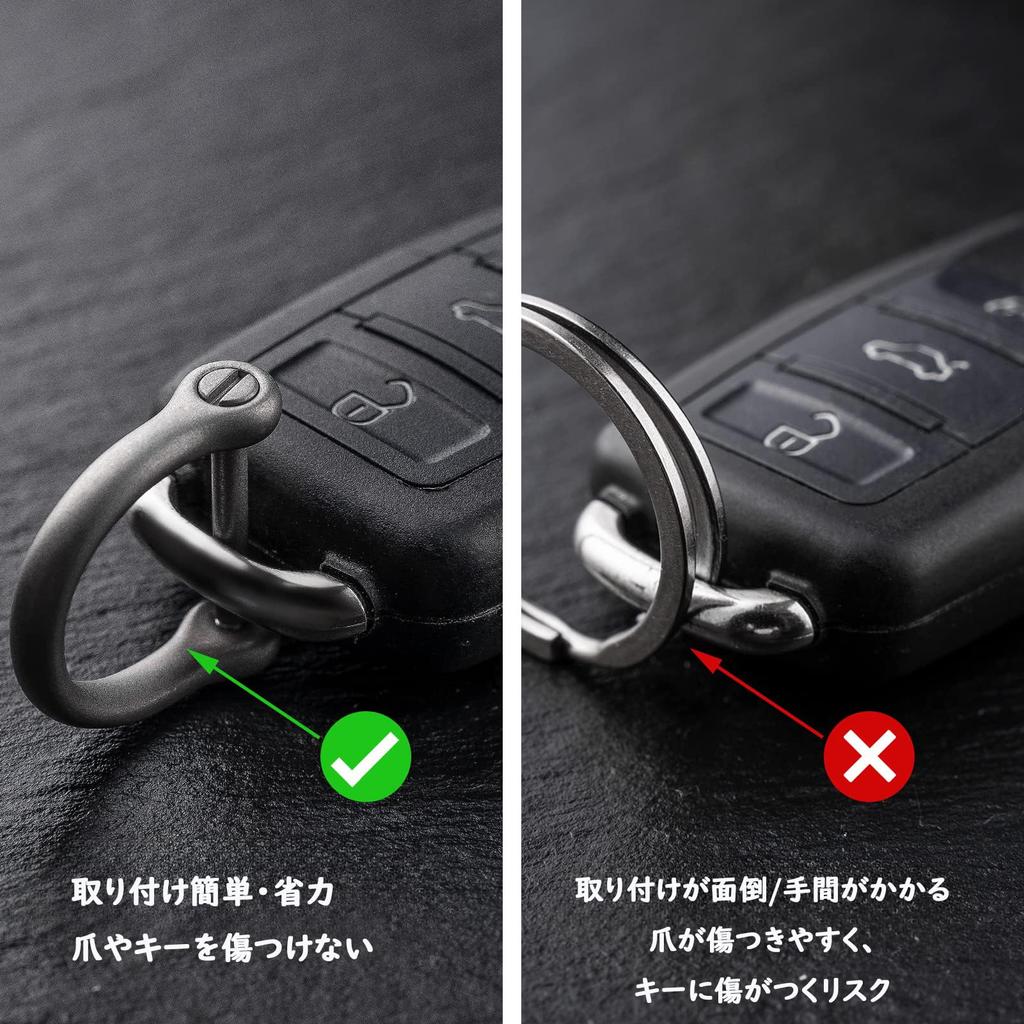 [TISUR] D-Ring Keychain, Small D-ring, Screw Type, D-ring Hardware, Stainless