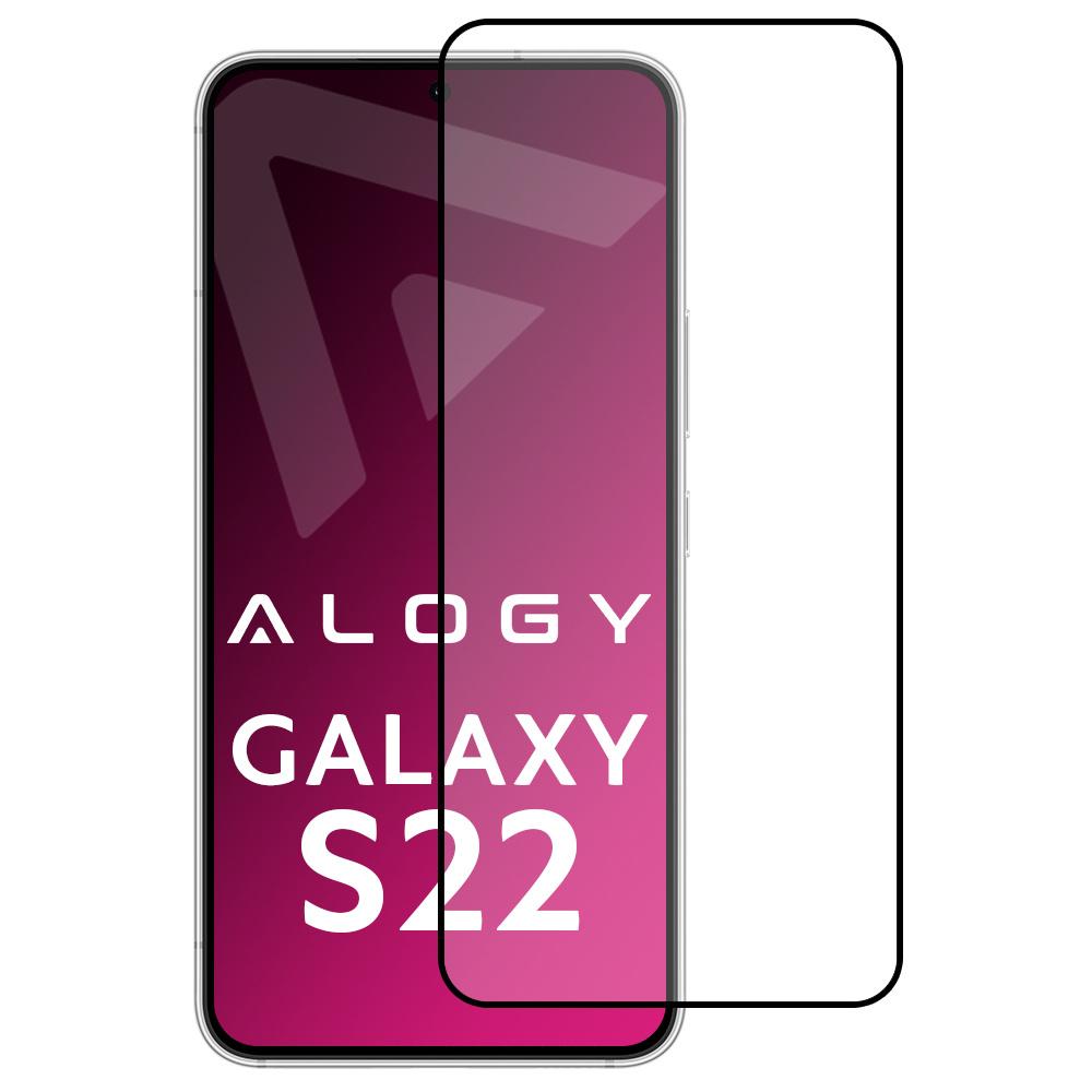 Tempered Glass for Alogy Full Glue Case Friendly for Samsung Galaxy S22 Black