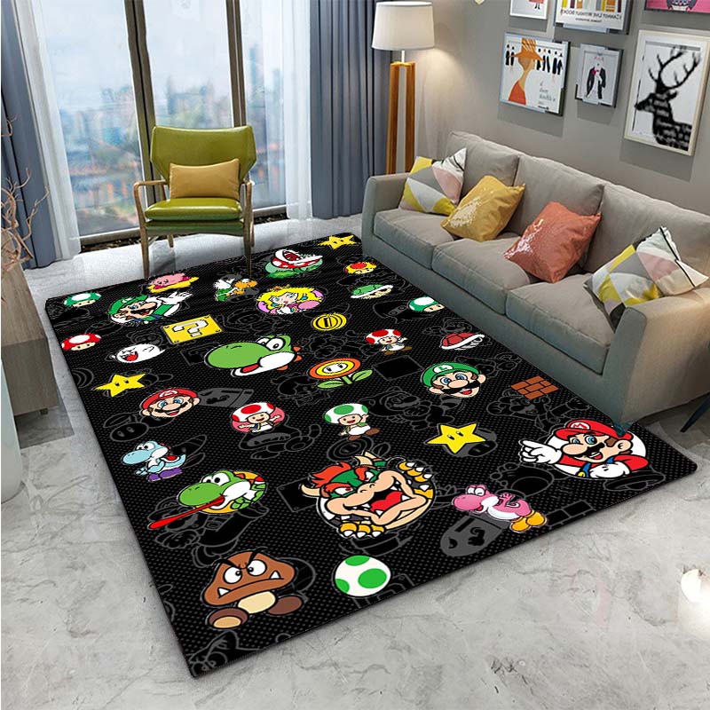 Anime CARTOON-M-MA-RIO-GAME UnSlip Rug for Living Room,Bedroom,Playroom,Kitchen,Door,Prayer Floor Mat Decor Carpet Gift Alfombra