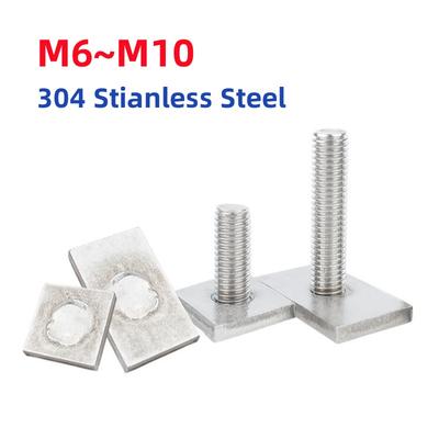 M6 M8 M10 פלדת אל-חלד 304 מסילת ערוץ T-Slot מסילה צורת T סוג ראש פטיש מרובע ברגים