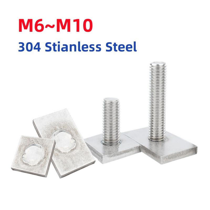 M6 M8 M10 304 Stianless Steel T-Slot Chute Rail Track T Shape Type Rectangle Hammer Head Screws Bolts