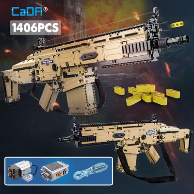 Cada 1:1 SWAT Military WW2 Weapon  Assault Rifle Models Building Blocks City Police Technical Compatible for GUN Bricks Toys