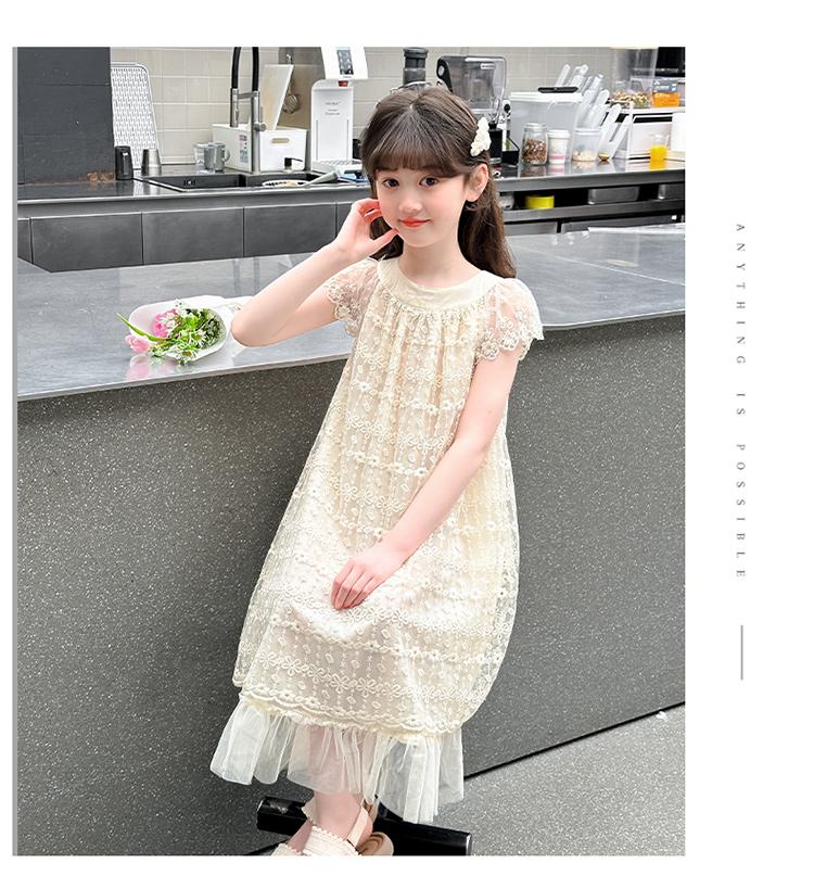 Girls' Summer Dress 2026 New Handsome Lace Girl Princess Dress Super Beautiful Children's Summer Dress Fairy Dress