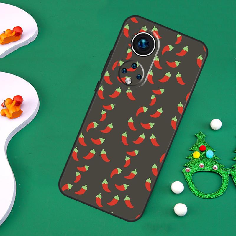 

Red Chilli Pepper Pattern Case For Honor Magic 7 Lite 6 5 50 70 90 200 Pro X9a X8a X8b X7a X6a X8 X9 X9c X9b Cover Honor X6a