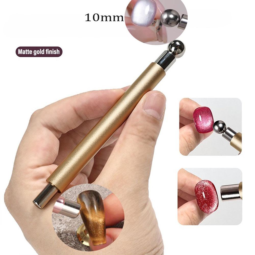 Dual-Head Magnetic Cat Eye Stick - Round Steel Cylinder Magnet for 3D Nail Art & French Manicure, Professional Gel Polish Tool