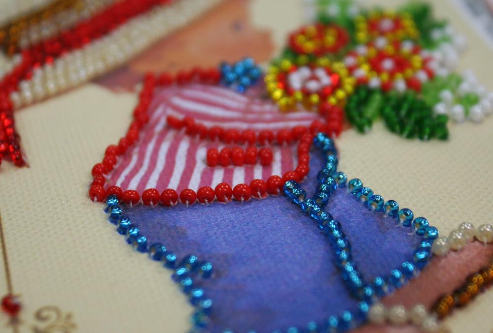 Bead Embroidery Kit Abris Art Postcard Congratulations 140x84mm