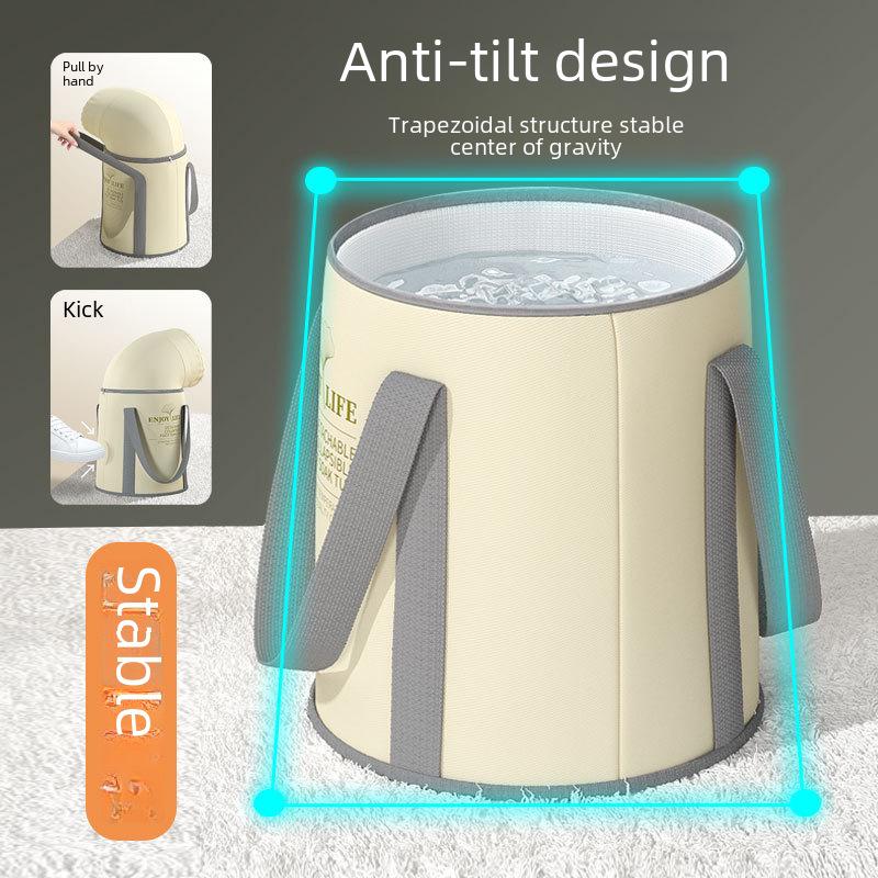 "Portable Folding Foot Bath Basin for Adults - Insulated and Over-Knee Design"
