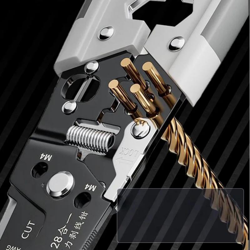 28 In 1 Professional 8-inch Wire Stripper/wire Crimping Tool, Wire Cutter, Wire Crimper, Cable Stripper, Wiring Tool