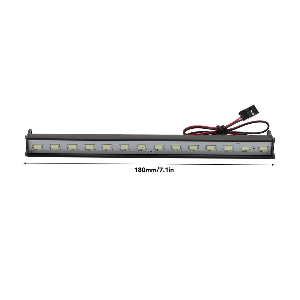 7.1in RC Car LED Light Bar Roof Lamp 14LED Beads Bright White Light RC LED Roof Lamp with Light