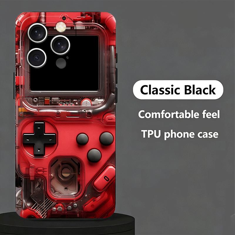 Soft Phone Case For iPhone 17 16 Pro Max 15 Game Console Fashion Boy 16E 17E 14 Plus 13 Mini 12 XS 7 SE 8 Air Black Cover Shell