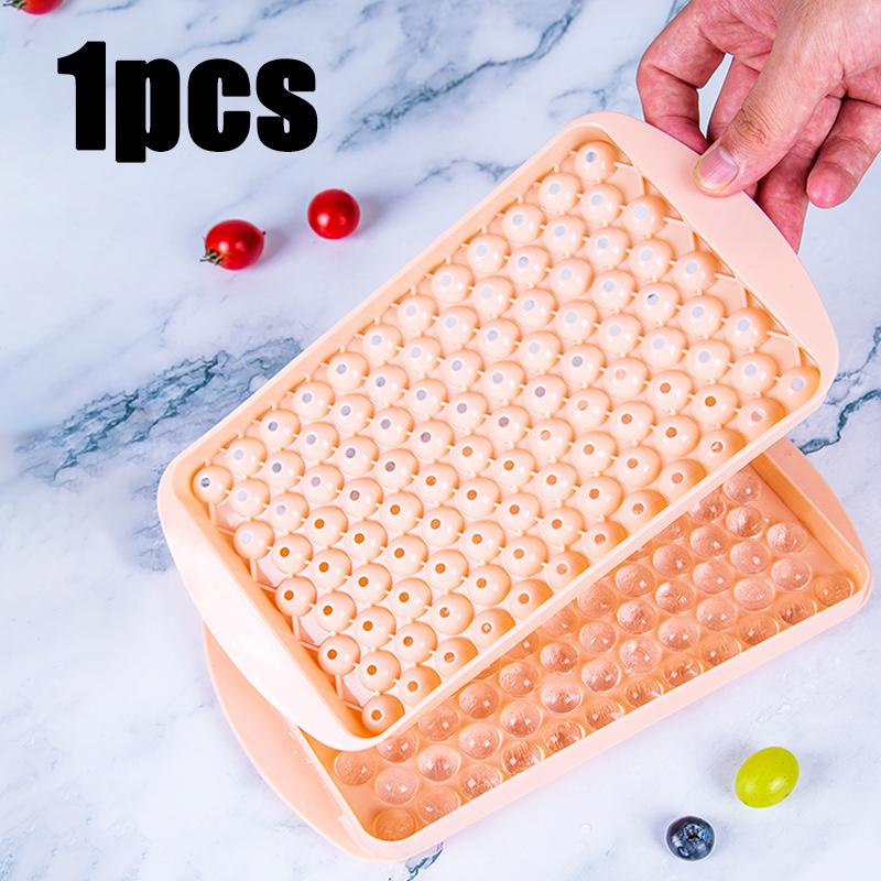 Mini Ice Cube Tray 104 Holes Round Silicone Ice Ball Mold Tiny Crushed Ice Tray Home Party Chilling Drinks Coffee Juice Tool