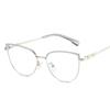 Cat Eye Shape Glasses Frame Women Korean Style Rhinestone Decoration Woman Glasses Fashion Stylish Decorative Glass