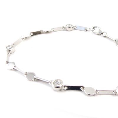 [J2067] - White 'Goddess' Silver Bracelet