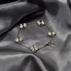 15MM Durchgehender Titanstahl 18K Beidseitiges Glücksklee Fünf Blumen Armband
