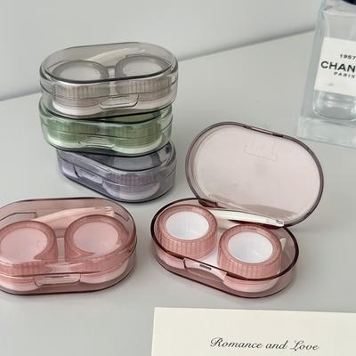 Boîte pour lentilles de contact Ins Simple et Portable Étui pour lentilles de contact Boîte de soin compagnon pour filles Étui pour lentilles de contact