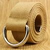 1Pc Nylon/Alloy Casual Solid Color Fashion Double D-ring Buckle Wide Belt Men/Women Jeans