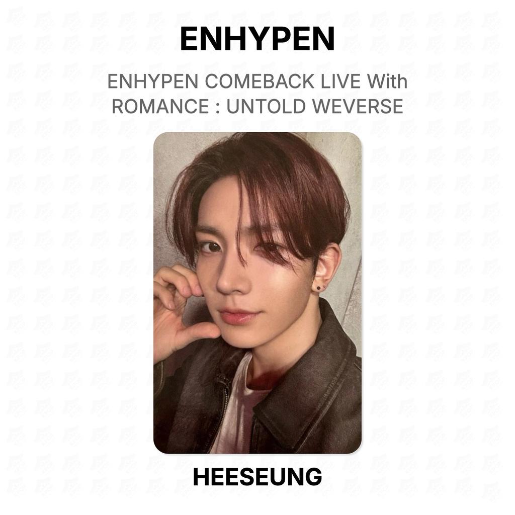 ENHYPEN COMEBACK LIVE With ROMANCE : UNTOLD WEVERSE Official Photocard