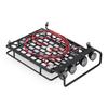 Large Size Roof Rack Luggage Carrier With LED Light Round for SCX10 1 10 RC Car (4 White)