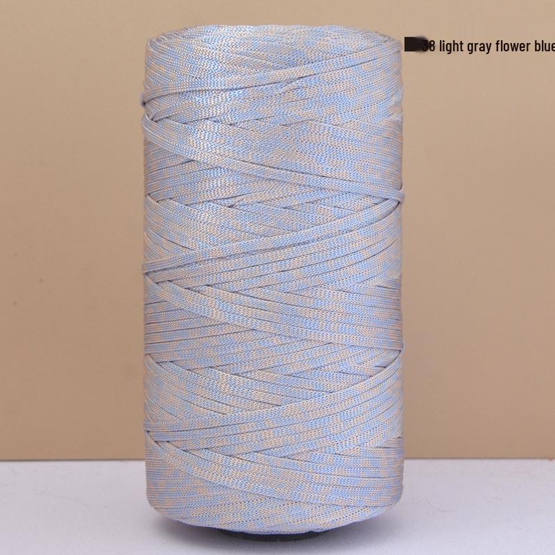 Hand-Woven Mercerized Cotton & Linen Ice Silk Yarn for DIY Crochet Bags, Hats, and Cushions