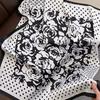 Luxuriöser 70cm Quadratischer Seidenähnlicher Schal Damen Satin Blumenmuster Kleiner Halsschal Mode Kopftuch Kopftuch Bandana Schal Hijab