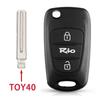 For Kia K5 Verna Picanto Sportage For Hyundai I20 I30 Ix35 I35 Solaris Rio Elantra Accent 3Button Remote Flip Car Key Shell Case