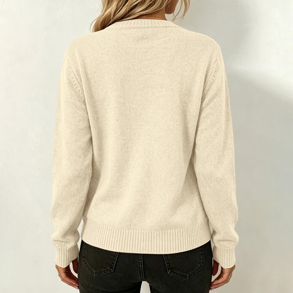 Women's Color Zip-Up Knit Cardigan with Collar and Two Pockets