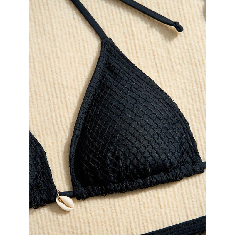 Nové Sexy Síťované Bikiny Dámské Plavky Ženy Třídílné Plavky Plážové Plavecké Oblečení Plavky Brazilská Bikini Sada