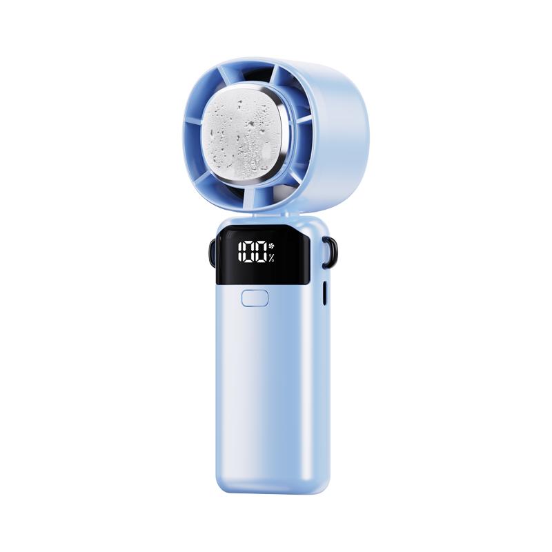 2026 Foldable Air Cooling Rechargeable Fan 3600mAh Portable Mini Handheld Fan 100-Speed Turbo Ice Cooling Fan for Outdoor Travel